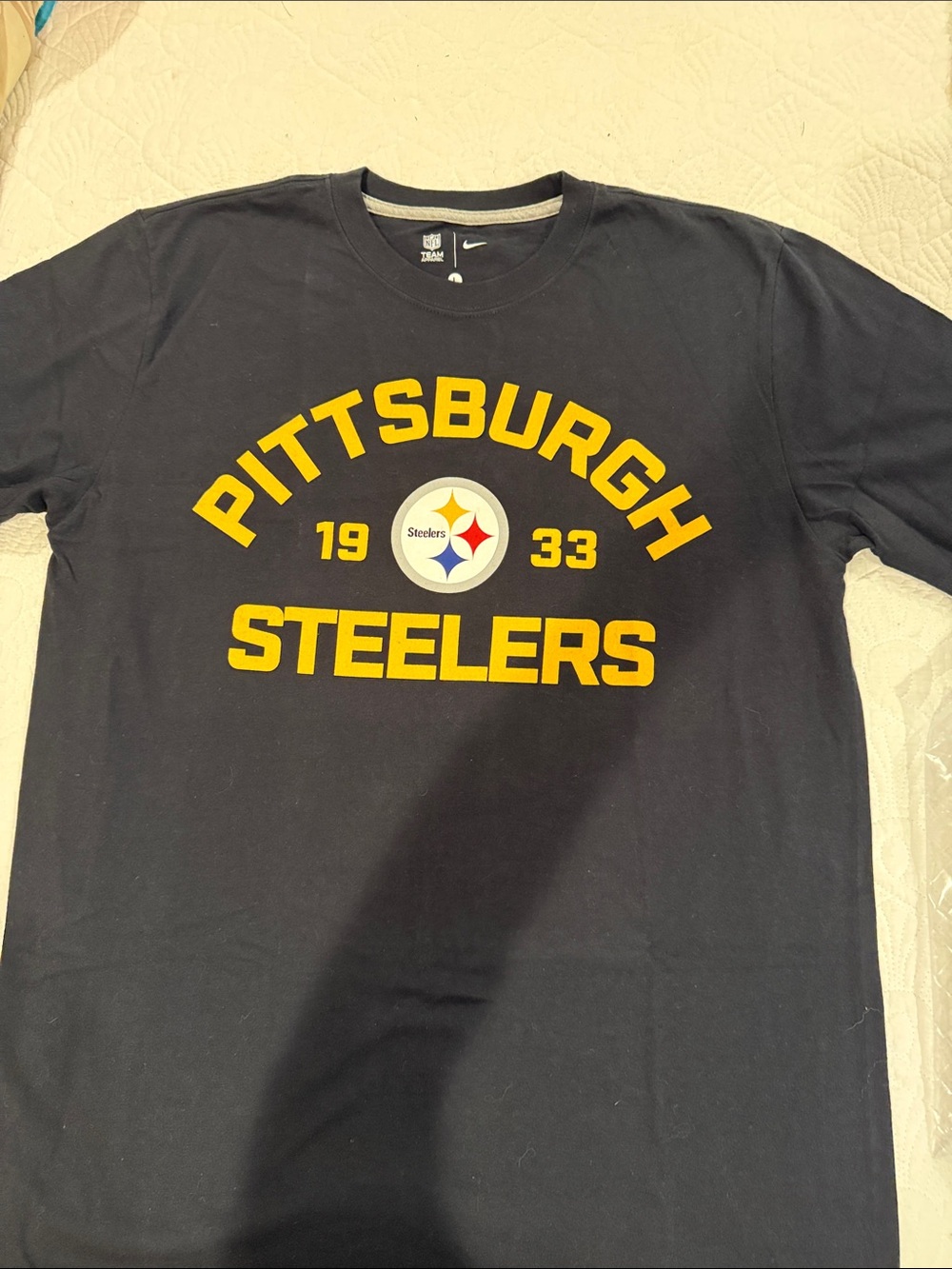 Nike Black Pittsburgh Steelers Yellow Graphic Tee